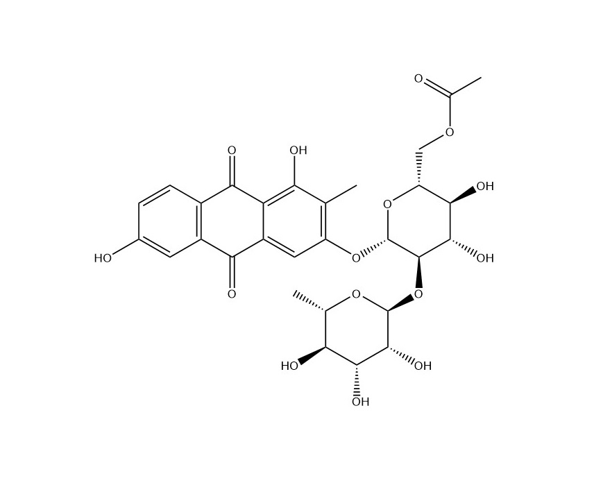 1,3,6-三羟基-2-甲基蒽醌-3-O-α-鼠李糖-（1→2）-β-D-（6’-O-乙?；?葡萄糖苷|87686-87-1
